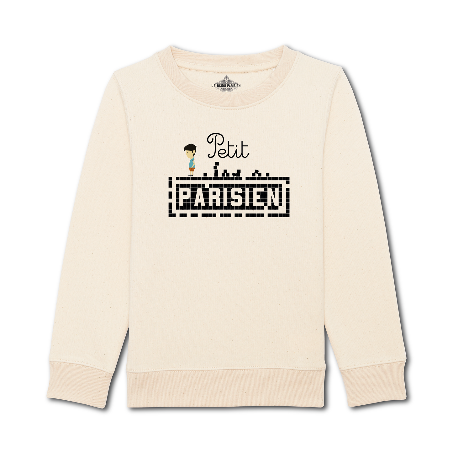 Sweat Enfant imprimé Petit Parisien - Ecru