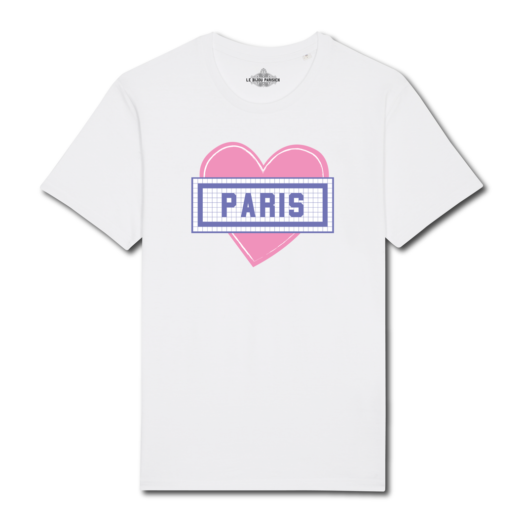 Tee-Shirt imprimé Cœur Paris - Blanc