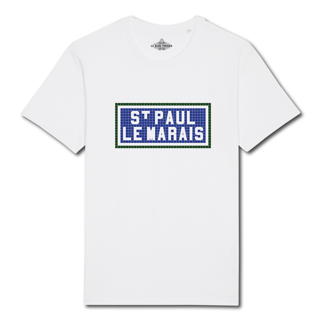 T-shirt imprimé St Paul Le Marais - Blanc