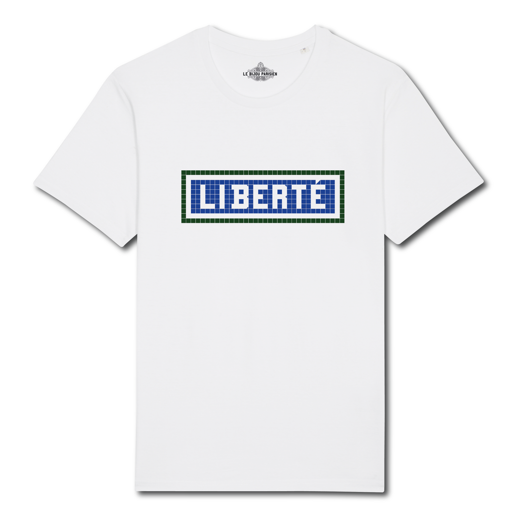 T-shirt imprimé Liberté - Blanc