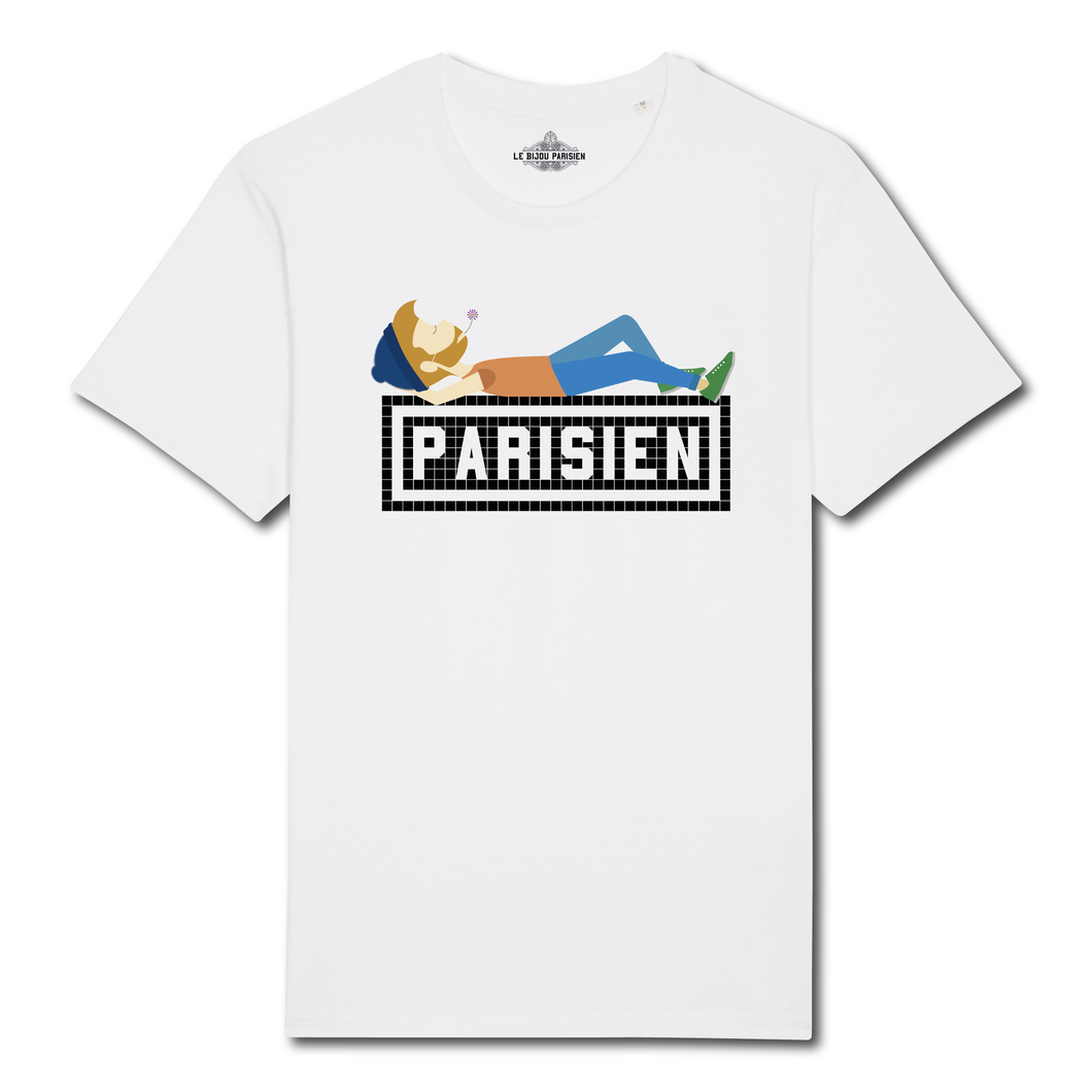 T-shirt imprimé Parisien - Blanc