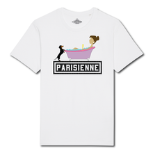 Load image into Gallery viewer, T-shirt imprimé Parisienne - Bain - Blanc
