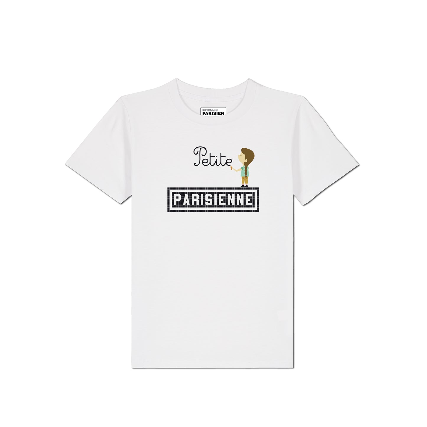 Little Parisian printed children's T-shirt - White