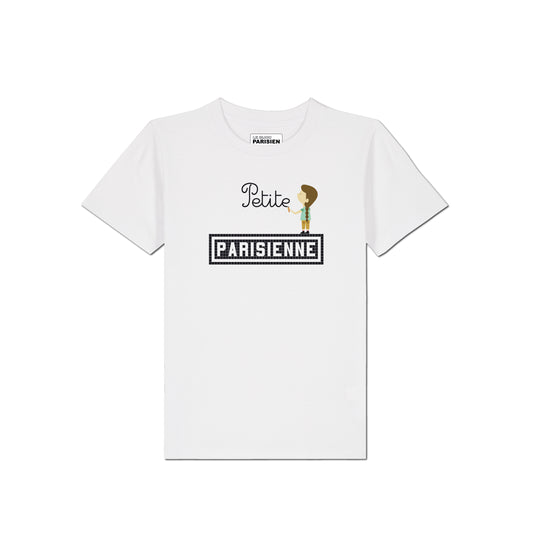 T-shirt Enfant imprimé Petite Parisienne - Blanc