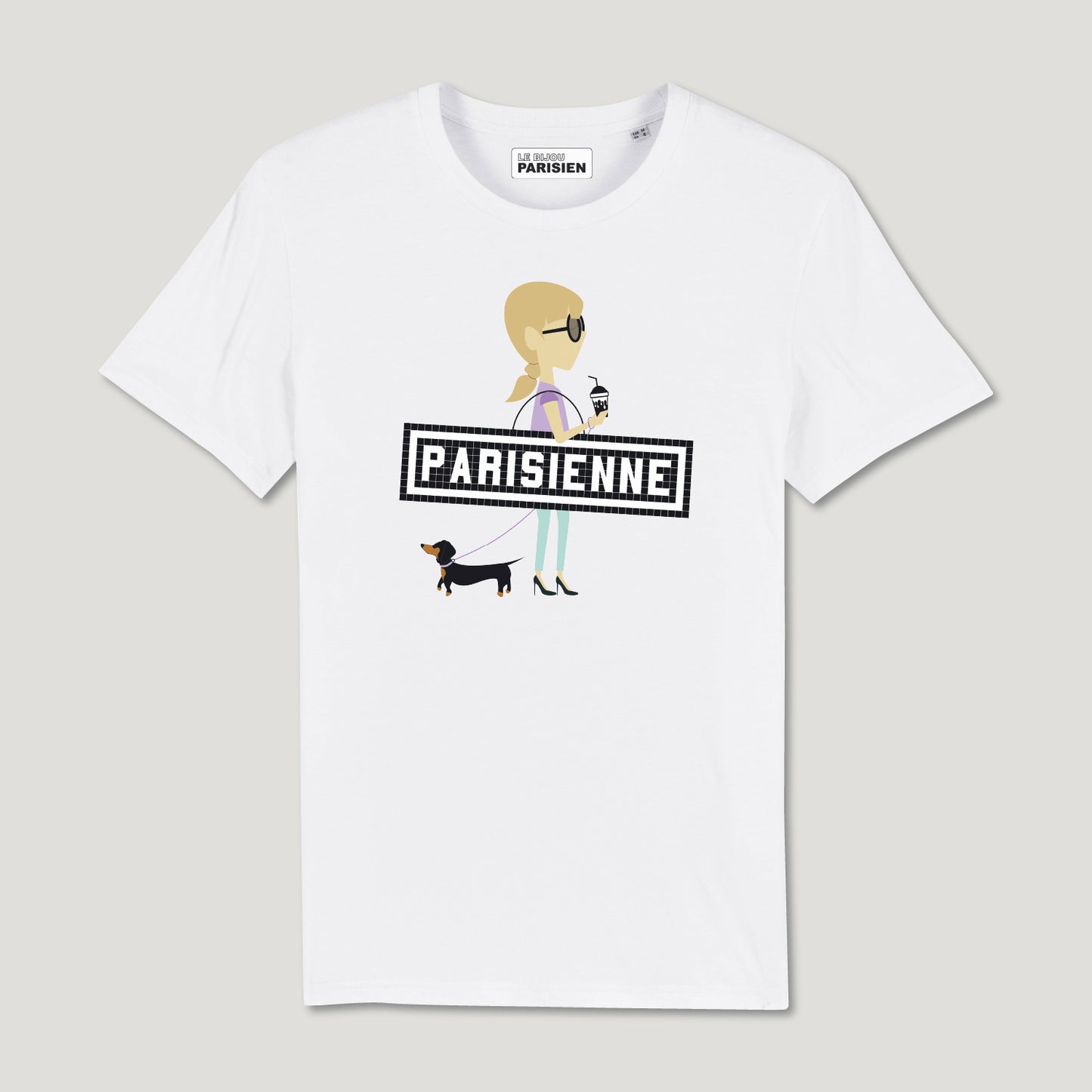 Parisienne Printed T-Shirt - Standing - White
