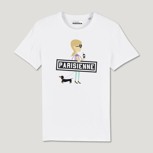 T-shirt imprimé Parisienne - Debout - Blanc