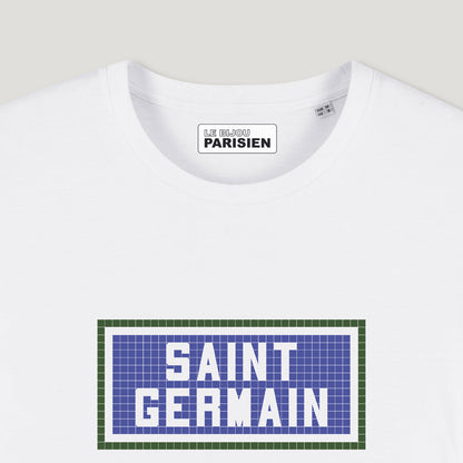TEE SHIRT IMPRIMÉ SAINT GERMAIN - BLANC