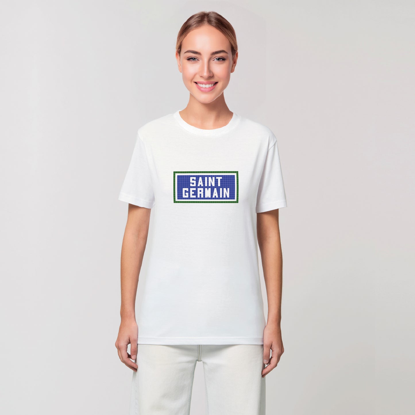 TEE SHIRT IMPRIMÉ SAINT GERMAIN - BLANC