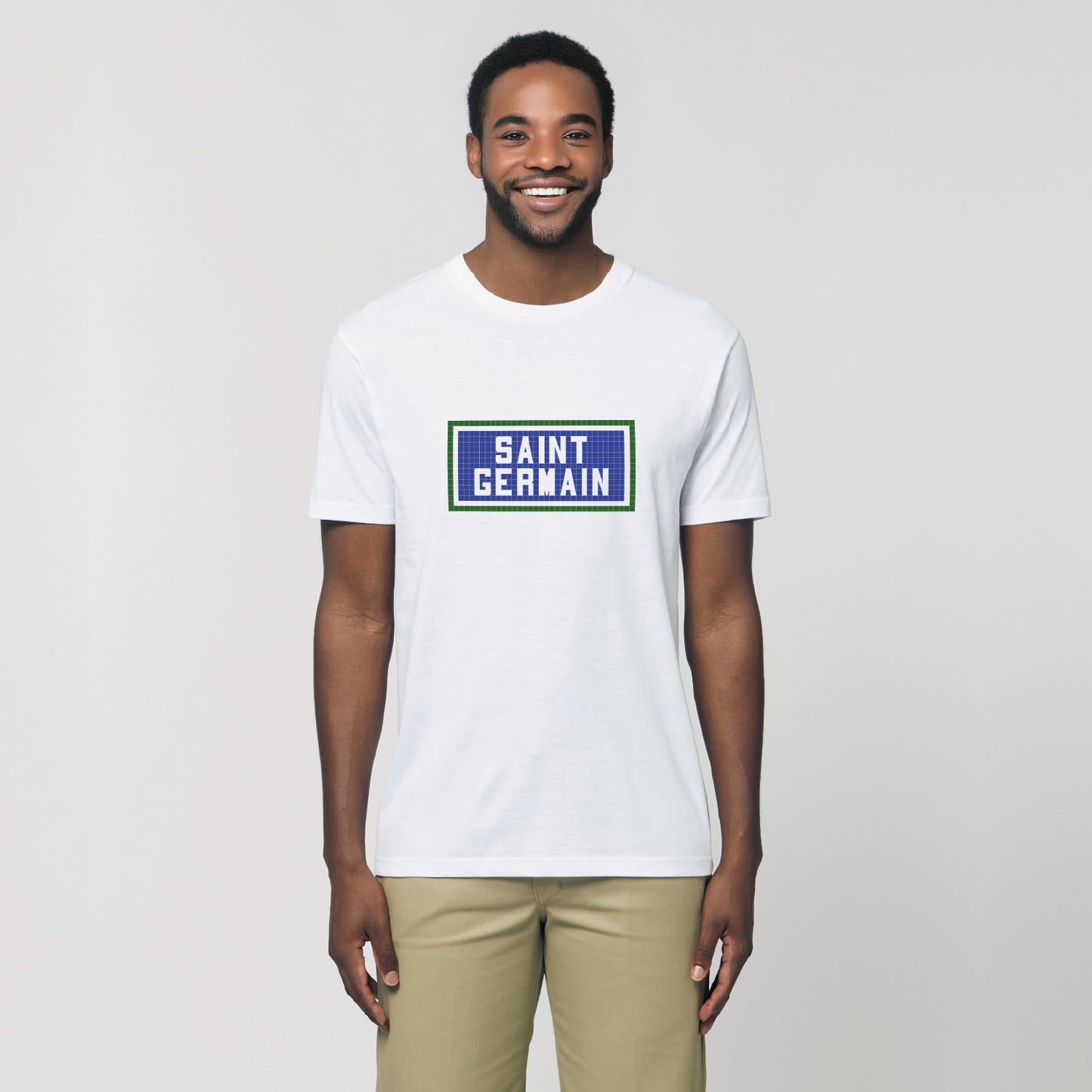 TEE SHIRT IMPRIMÉ SAINT GERMAIN - BLANC