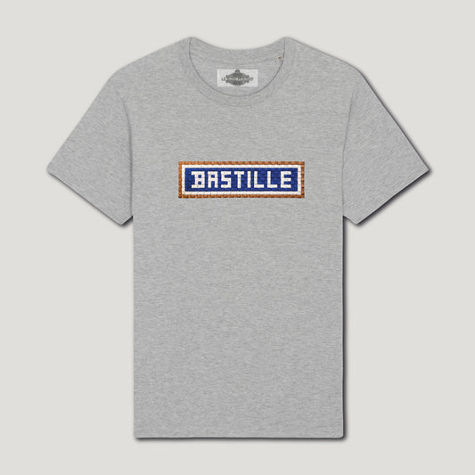 T-SHIRT BRODÉ BASTILLE - GRIS