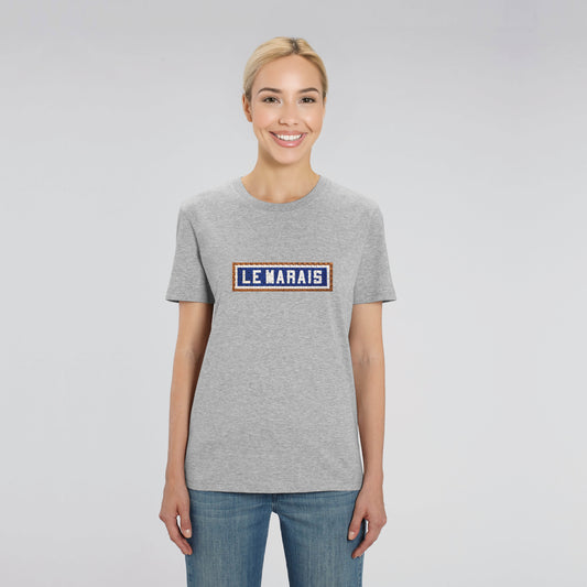 T-SHIRT BRODÉ LE MARAIS - GRIS