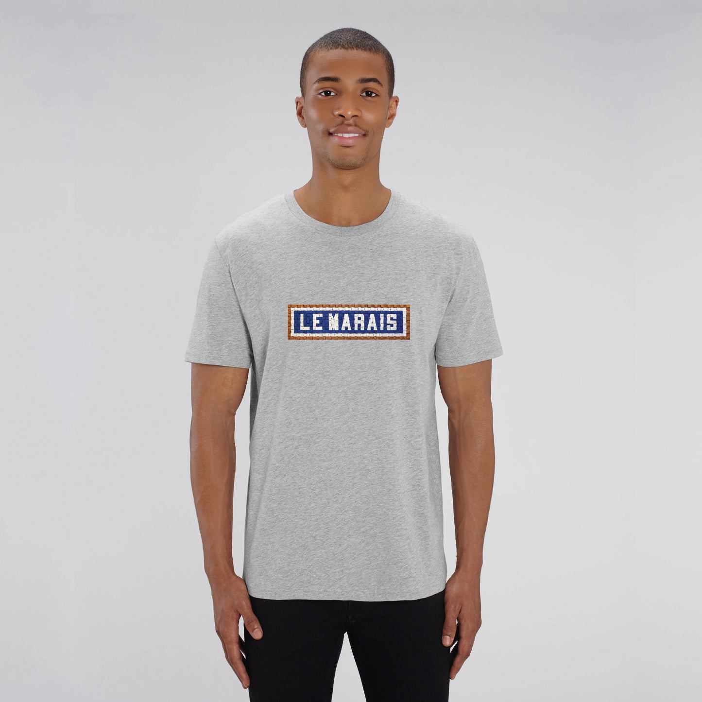 T-SHIRT BRODÉ LE MARAIS - GRIS