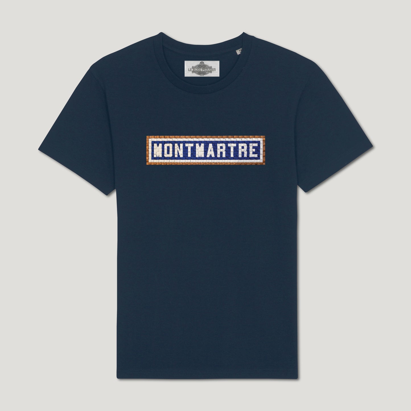 T-SHIRT BRODÉ MONTMARTRE - NAVY