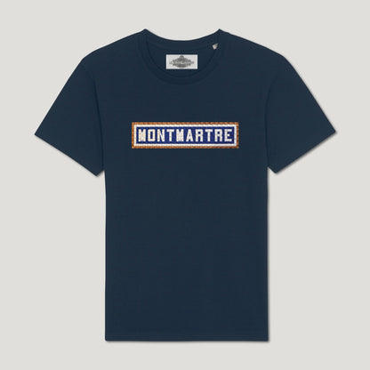 T-SHIRT BRODÉ MONTMARTRE - NAVY