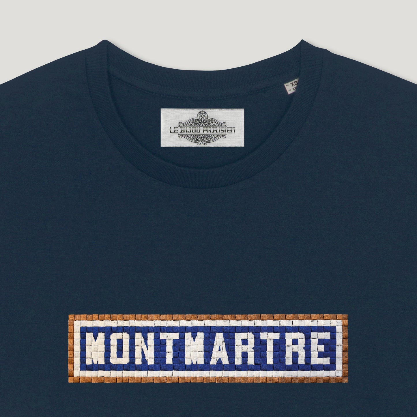 T-SHIRT BRODÉ MONTMARTRE - NAVY