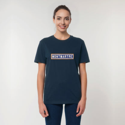 T-SHIRT BRODÉ MONTMARTRE - NAVY