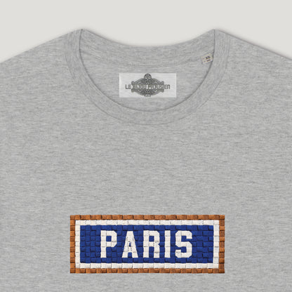 T-SHIRT BRODÉ PARIS - GRIS