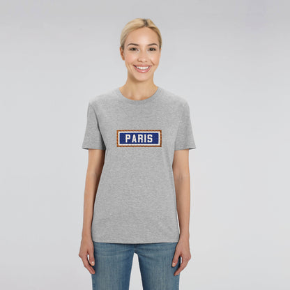 T-SHIRT BRODÉ PARIS - GRIS