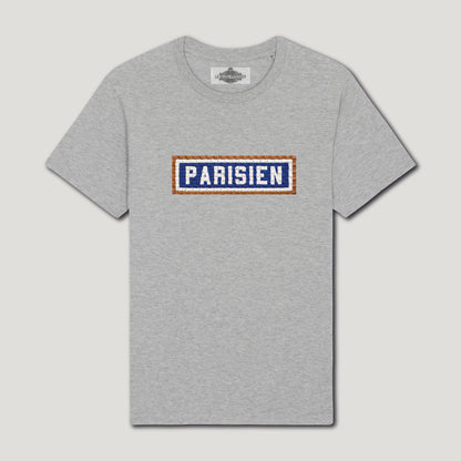T-SHIRT BRODÉ PARISIEN - GRIS