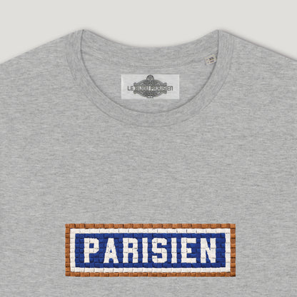 T-SHIRT BRODÉ PARISIEN - GRIS