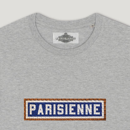 T-SHIRT BRODÉ PARISIENNE - GRIS