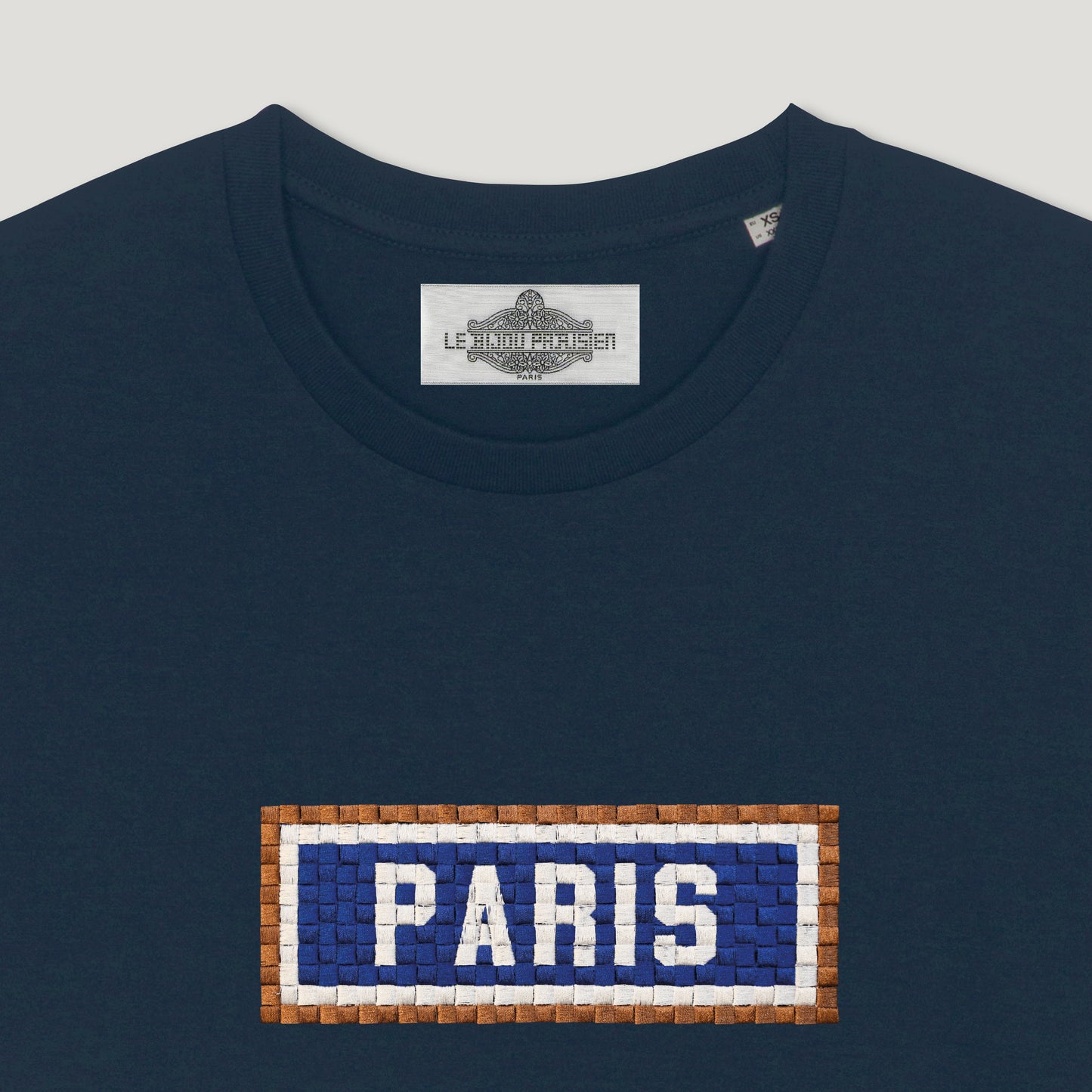 T-SHIRT BRODÉ PARIS - NAVY