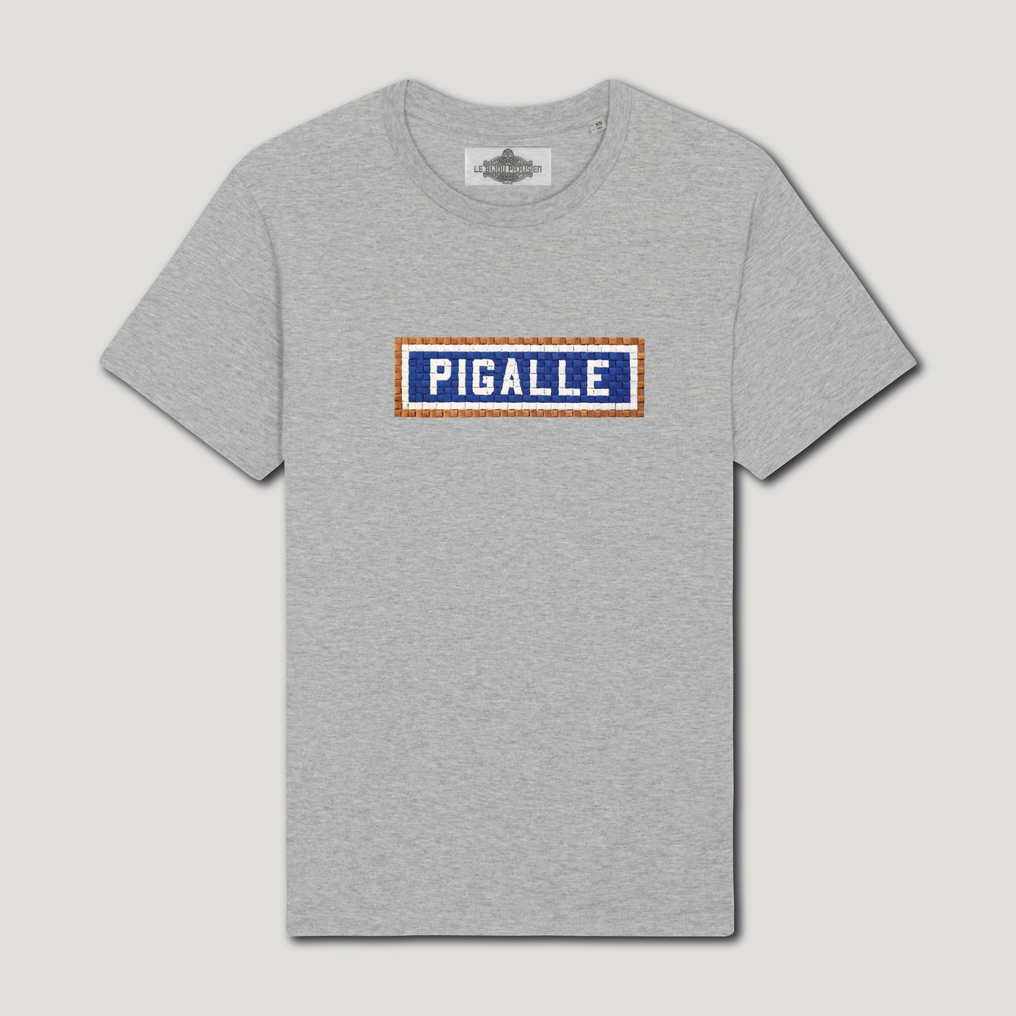 Liberty Embroidered T-Shirt - Grey