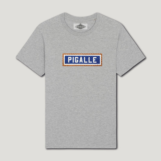 T-SHIRT BRODÉ PIGALLE - GRIS