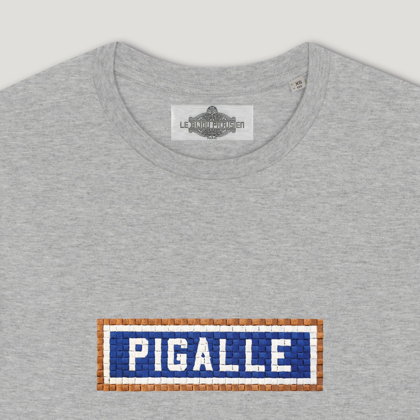Liberty Embroidered T-Shirt - Grey