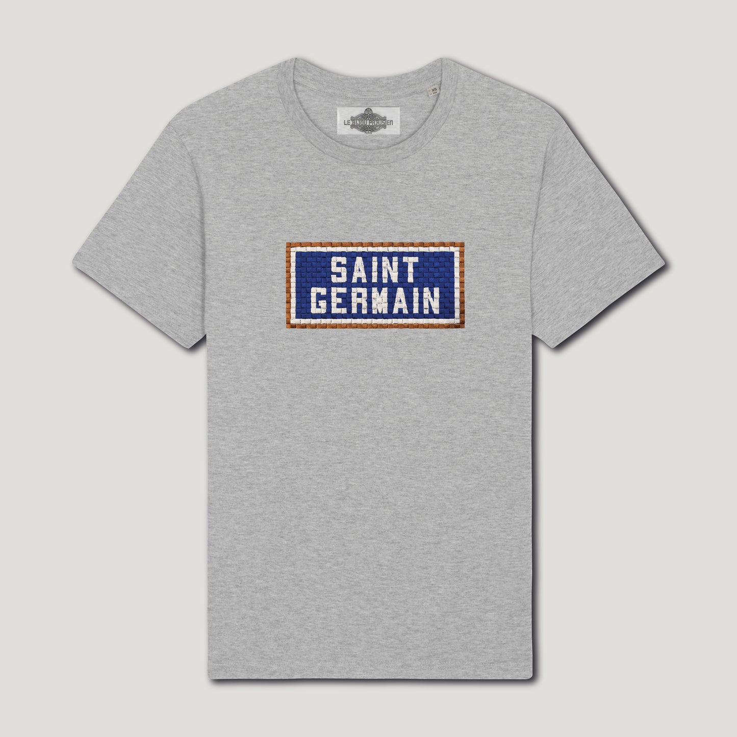T-SHIRT BRODÉ SAINT GERMAIN - GRIS