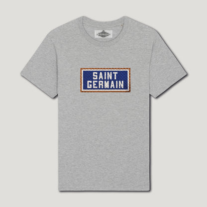 T-SHIRT BRODÉ SAINT GERMAIN - GRIS