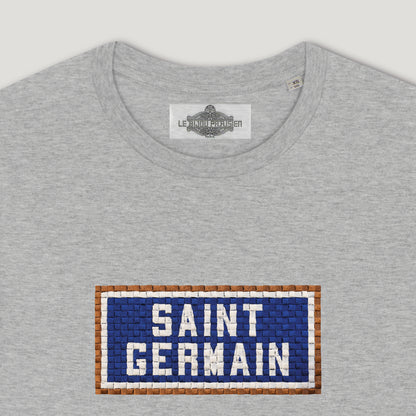 T-SHIRT BRODÉ SAINT GERMAIN - GRIS