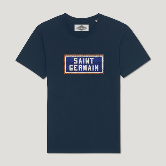 T-SHIRT BRODÉ SAINT GERMAIN - NAVY