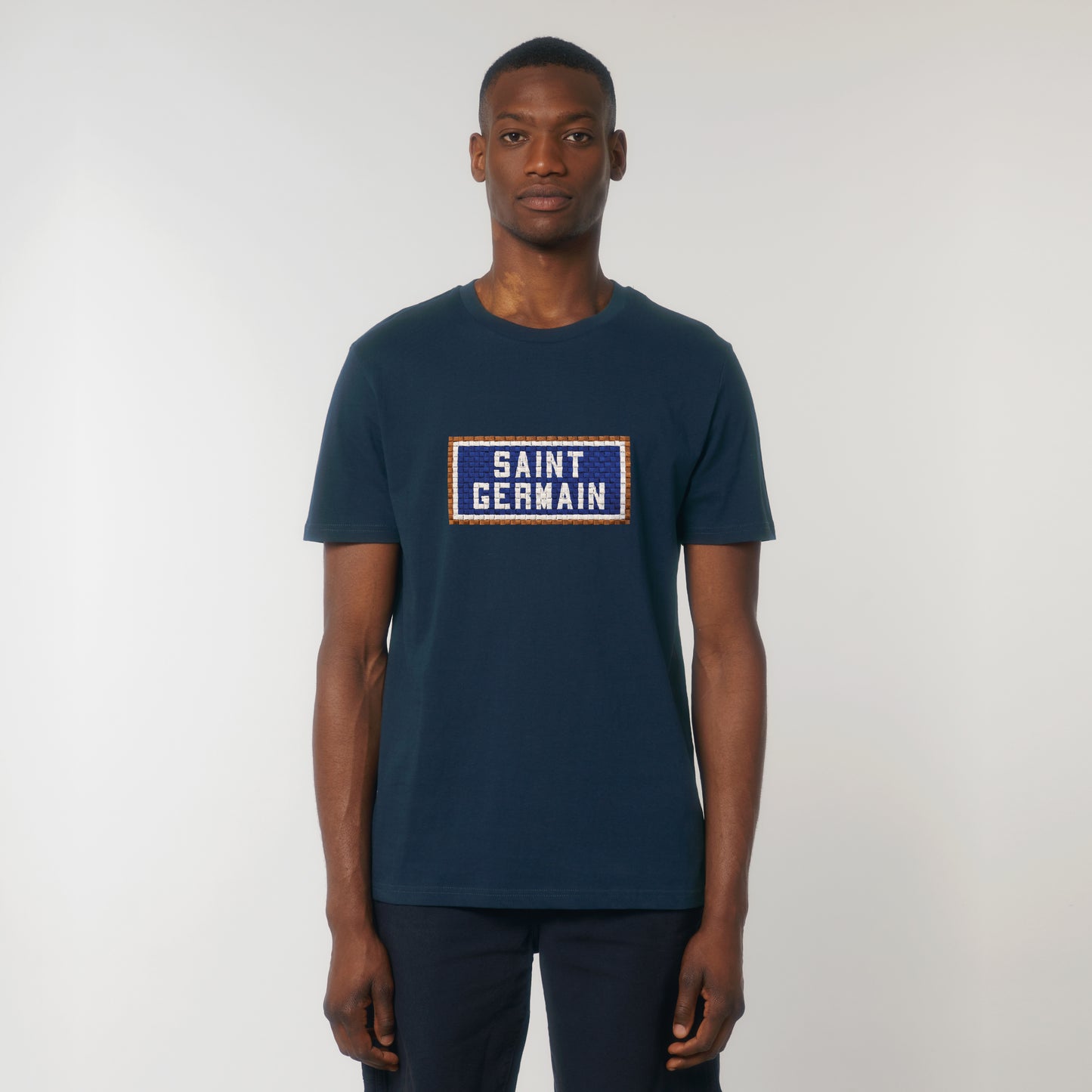 T-SHIRT BRODÉ SAINT GERMAIN - NAVY