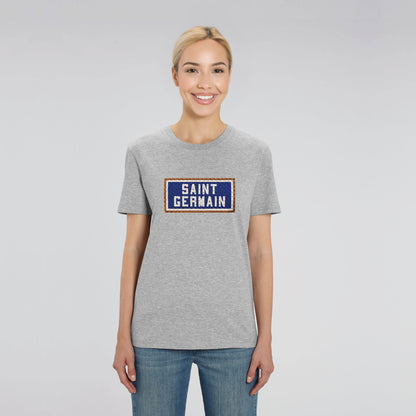 T-SHIRT BRODÉ SAINT GERMAIN - GRIS