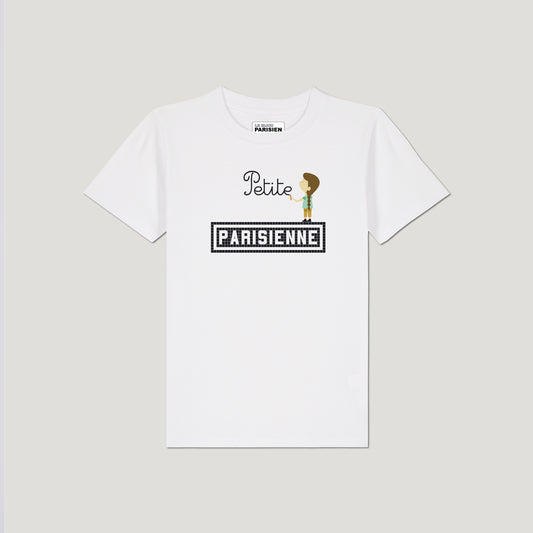 T-SHIRT ENFANT IMPRIMÉ PETITE PARISIENNE - BLANC
