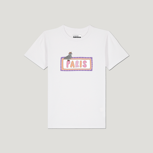 Little Parisian printed children's T-shirt - White