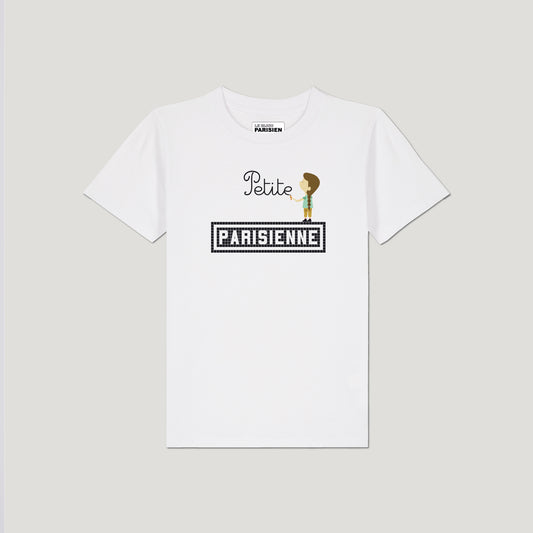 TEE SHIRT ENFANT IMPRIMÉ PETITE PARISIENNE - BLANC