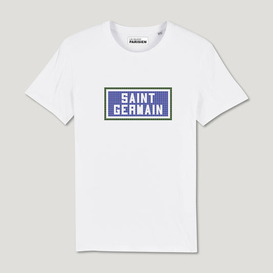 TEE SHIRT IMPRIMÉ SAINT GERMAIN - BLANC