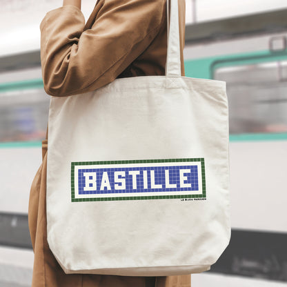 TOTE BAG IMPRIMÉ BASTILLE - ÉCRU