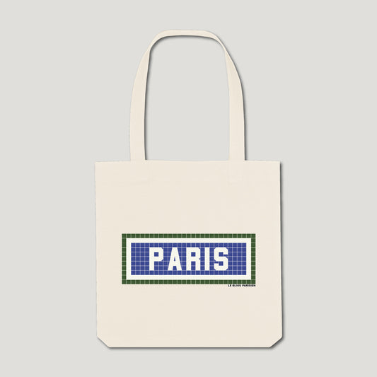 Paris Printed Tote Bag - Ecru
