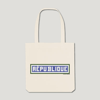 TOTE BAG IMPRIMÉ RÉPUBLIQUE - ÉCRU