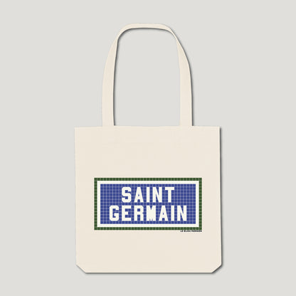 Saint Germain Printed Tote Bag - Ecru