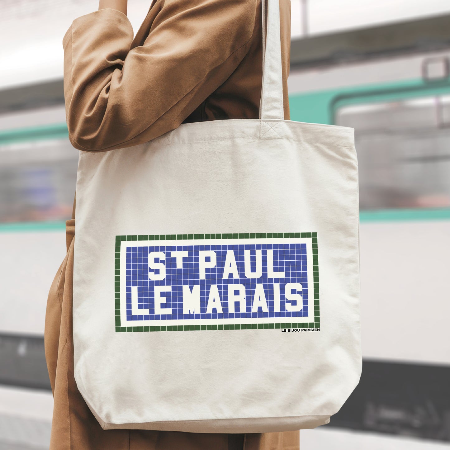 TOTE BAG IMPRIMÉ ST PAUL LE MARAIS - ÉCRU