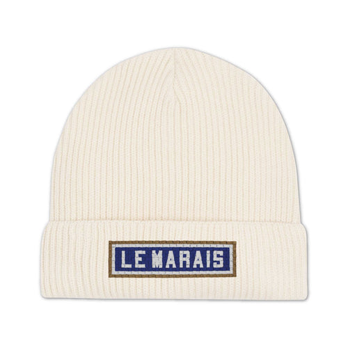 Bonnet brodé Le Marais - Beige