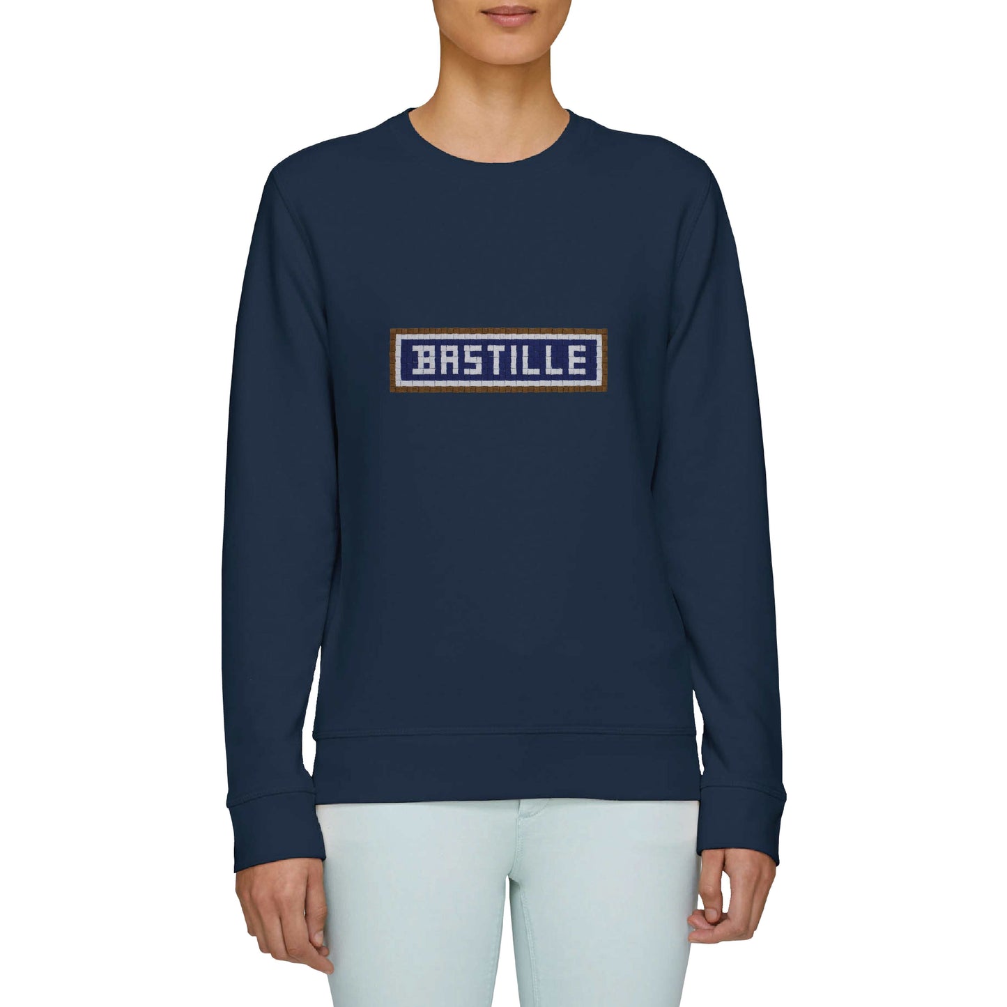 Sweat brodé Bastille - Navy