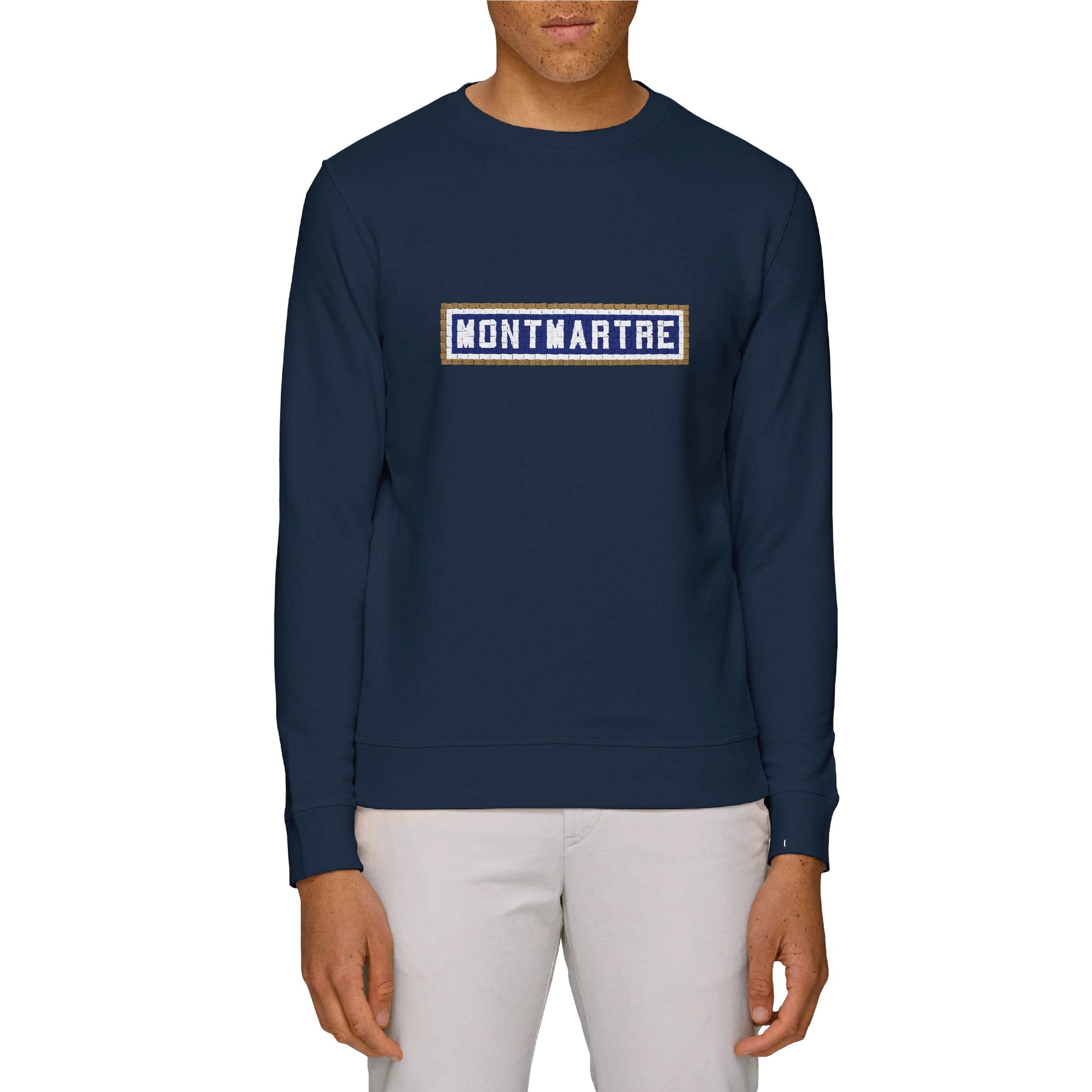 Sweat brodé Montmartre - Navy