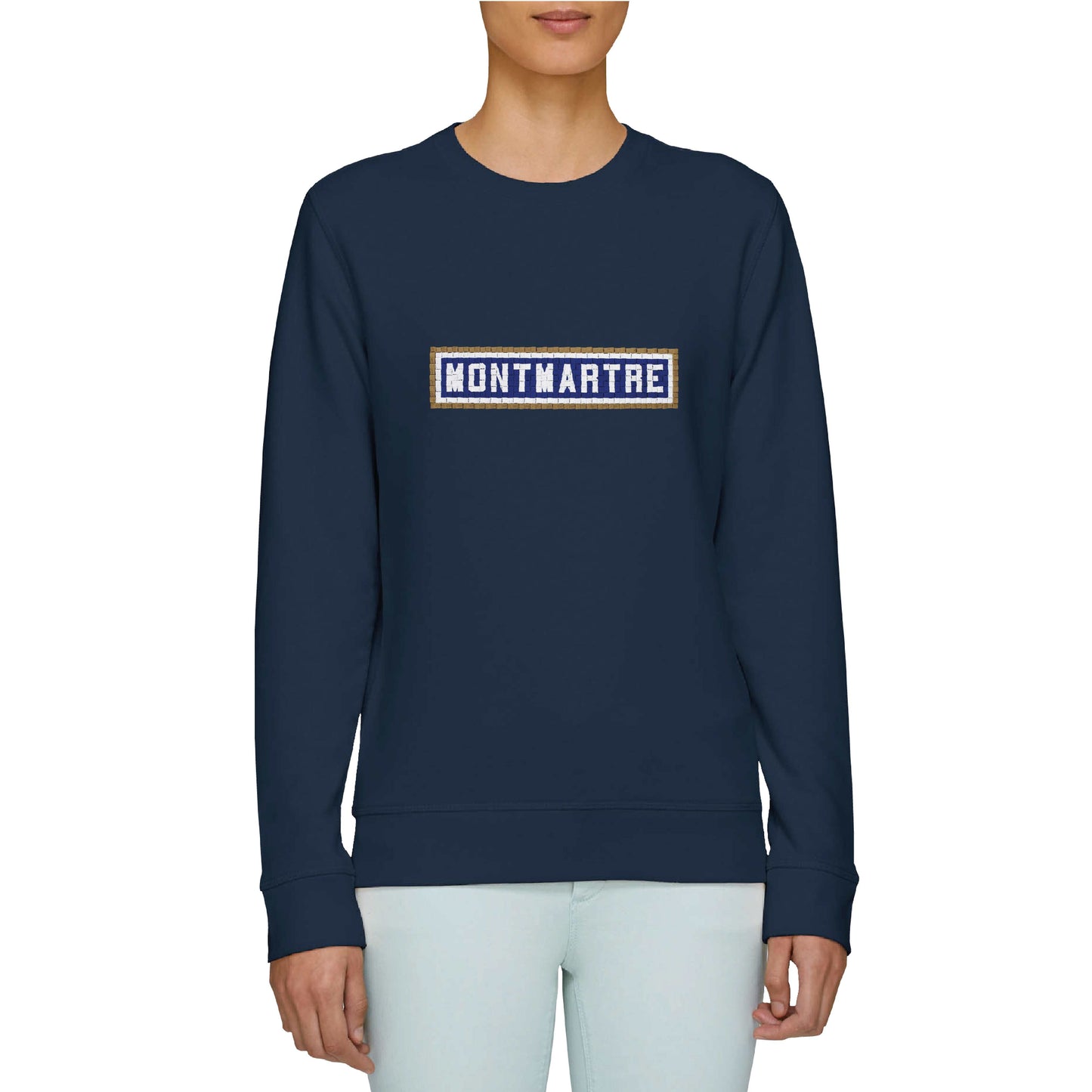 Sweat brodé Montmartre - Navy