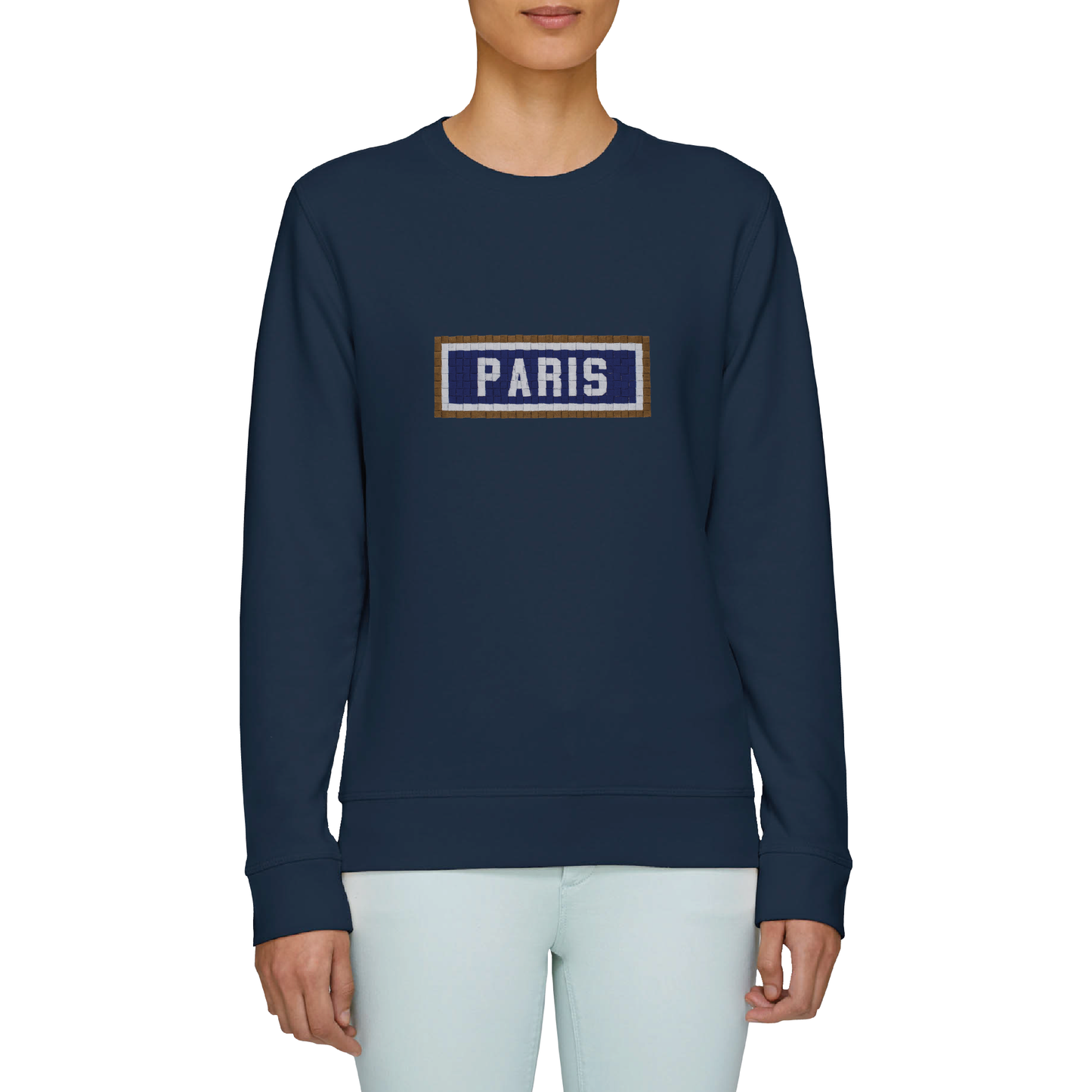 SWEAT BRODÉ PARIS - NAVY