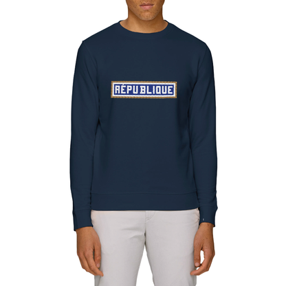 SWEAT BRODÉ RÉPUBLIQUE - NAVY